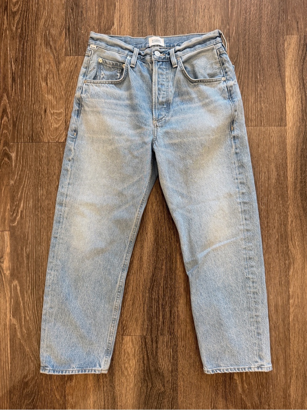 Citizens of Humanity Dahlia Bow Leg Baby Roll Jeans in Ribbon